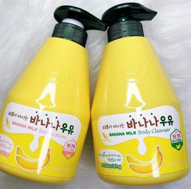 [과일나라] 피부가 마시는 바나나우유 바디로션&바디클렌저 리뷰 사진