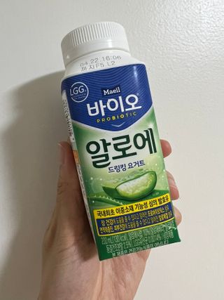 LIVE 매일바이오 알로에 드링킹 요거트 — 5점을 준 리뷰어가 2022년 4월 올린 사용 사진