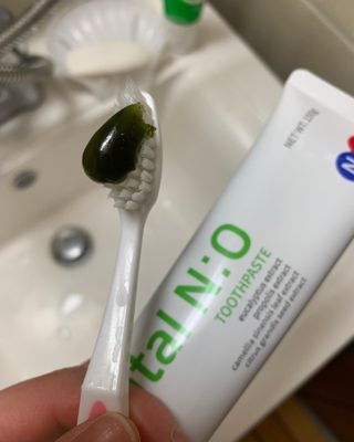 프리마인 유해균 뿐만 아니라 유익균까지 씻어내는 치약은 그만, 건강한 구강환경을 만드는 덴탈엔오 — 5점을 준 리뷰어가 2022년 5월 올린 사용 사진