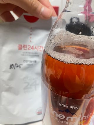 클린24시간 1BOX(5포) + 전용보틀(500ml) — 5점을 준 리뷰어가 2022년 10월 올린 사용 사진