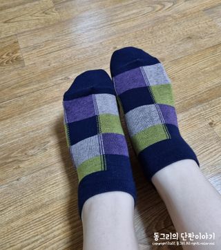 [사이즈가 있는 양말 필로이] 여자 스니커즈 발목 양말 5족 세트【 S, M, L, 】3가지 사이즈 — 5점을 준 리뷰어가 2022년 7월 올린 사용 사진