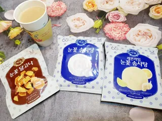 딜라이트 프로젝트  달콤한 눈꽃 간식세트( 눈꽃 솜사탕 / 레몬라임 솜사탕 / 달고나 총 7EA+스마트톡 증정) — 5점을 준 리뷰어가 2022년 5월 올린 사용 사진