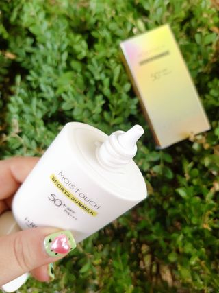 아이레시피 모이스트터치 스포츠 선밀크 50ml (SPF50+ PA+++) — 5점을 준 리뷰어가 2023년 6월 올린 사용 사진