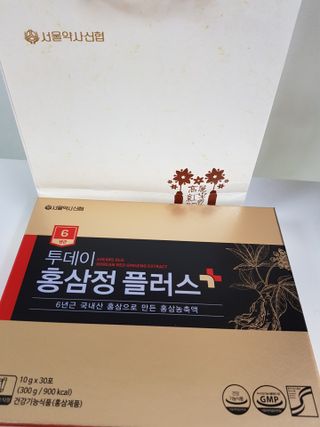 서울약사신협_투데이홍삼정플러스스틱_10g x 30포 — 5점을 준 리뷰어가 2021년 6월 올린 사용 사진