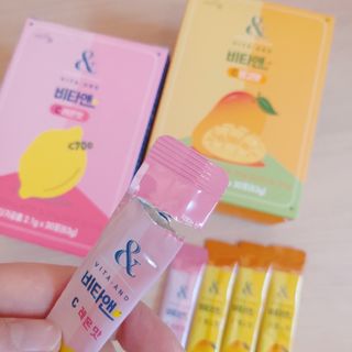비타앤C 레몬맛, 망고맛 — 5점을 준 리뷰어가 2021년 5월 올린 사용 사진