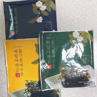 [해림맛김] 들기름에 구운 바삭바삭 김 4종 세트 + 1종 랜덤발송 총5개입 — 4.5점을 준 리뷰어가 2021년 2월 올린 사용 사진