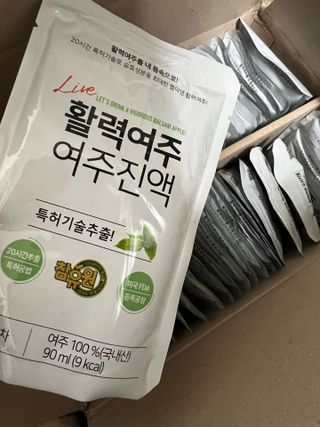 참유원 특허제조 활력 여주진액 여주즙 50포 — 5점을 준 리뷰어가 2022년 3월 올린 사용 사진