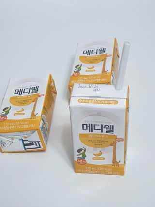 메디웰 페디아드링크 미니 바나나맛 — 5점을 준 리뷰어가 2022년 8월 올린 사용 사진