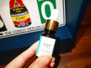 랑팡 EGF+FGF 10ppm 리포좀 앰플 원액 10ml — 5점을 준 리뷰어가 2021년 10월 올린 사용 사진