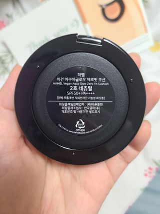 하멜 비건 아쿠아 글로우 제로핏 쿠션 — 5점을 준 리뷰어가 2022년 8월 올린 사용 사진