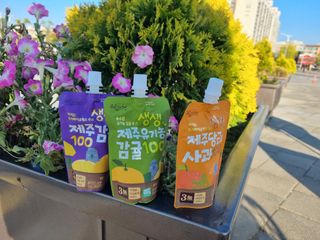 탐라원 건강 어린이 주스, 생생한 주스 3종 - 유기 감귤 주스, 당근과 사과 주스, 감귤 주스 — 5점을 준 리뷰어가 2021년 10월 올린 사용 사진