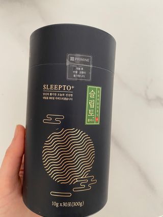 프리마인 자체 기업부설 연구소에서 찾아낸 건강한 수면의 비밀.  슬립토 플러스 30포 — 4점을 준 리뷰어가 2022년 2월 올린 사용 사진