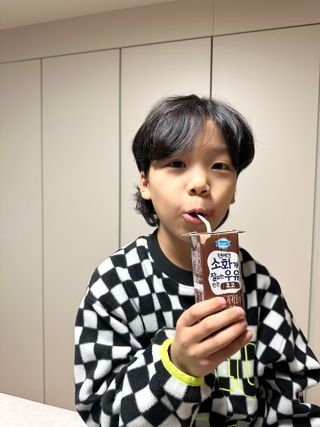 [구매평]덴마크 소화가 잘되는 우유로 만든 초코, 190ml, 24개 — 5점을 준 리뷰어가 2025년 2월 올린 사용 사진