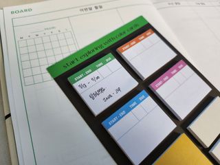 MF[비마이웨이]특허받은 할일카드 플래너, 비마이웨이 세트(만년형) — 5점을 준 리뷰어가 2023년 7월 올린 사용 사진