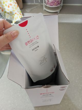 클린24시간 1BOX(5포) + 전용보틀(500ml) — 5점을 준 리뷰어가 2023년 6월 올린 사용 사진