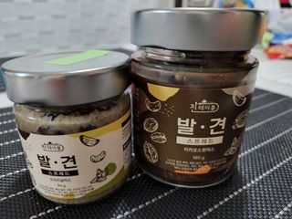 진테이블 발.견 스프레드  오리지널믹스 90g + 카카오스윗믹스 90g 2종 세트 — 4점을 준 리뷰어가 2022년 8월 올린 사용 사진