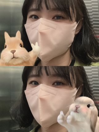 애니가드 셋업메베마스크 (대형 4컬러 + 중형 4컬러) — 5점을 준 리뷰어가 2022년 4월 올린 사용 사진