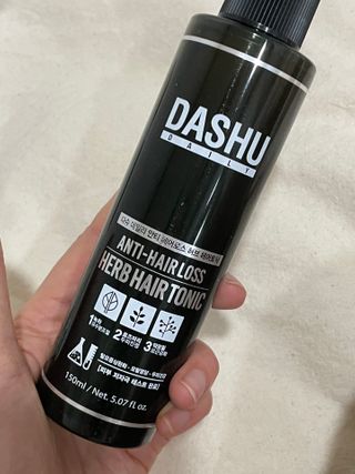 다슈코리아 다슈 데일리 안티 헤어로스 허브 헤어토닉 150ml — 5점을 준 리뷰어가 2021년 2월 올린 사용 사진