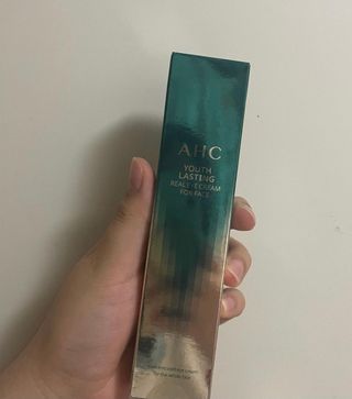 [NEW 탄력유턴 아이크림] AHC 유스 래스팅 리얼 아이크림 포 페이스 — 5점을 준 리뷰어가 2021년 3월 올린 사용 사진