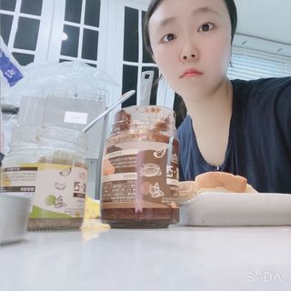 진테이블 발.견 스프레드  오리지널믹스 90g + 카카오스윗믹스 90g 2종 세트 — 4점을 준 리뷰어가 2022년 8월 올린 사용 사진