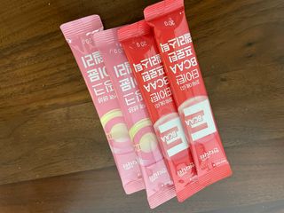 인디닥터 면역 생생 핑크 이뮨 젤리 + 타이탄 BCAA 프로틴 젤리스틱 — 4.5점을 준 리뷰어가 2022년 5월 올린 사용 사진