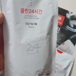클린24시간 1BOX(5포) + 전용보틀(500ml) — 5점을 준 리뷰어가 2022년 12월 올린 사용 사진
