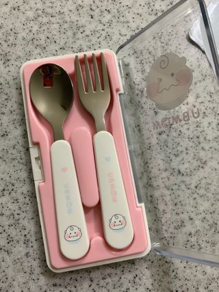 유비맘 스푼포크 케이스 세트 1+1 _컬러랜덤 발송 — 5점을 준 리뷰어가 2021년 1월 올린 사용 사진