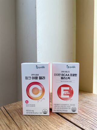 인디닥터 면역 생생 핑크 이뮨 젤리 + 타이탄 BCAA 프로틴 젤리스틱 — 5점을 준 리뷰어가 2022년 5월 올린 사용 사진