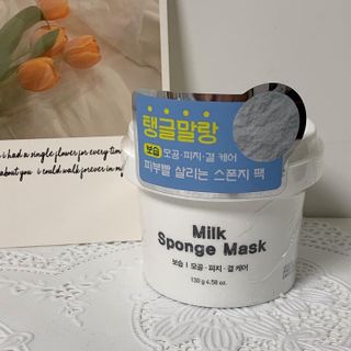 리더스코스메틱 리더스 밀크 스폰지 마스크 — 5점을 준 리뷰어가 2021년 10월 올린 사용 사진