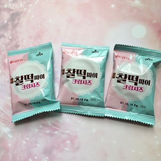 롯데제과 찰떡파이 크림치즈 — 3.5점을 준 리뷰어가 2021년 6월 올린 사용 사진