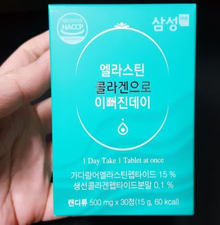 체인미 엘라스틴 콜라겐으로 이뻐진데이 500mg x 30정 — 5점을 준 리뷰어가 2021년 12월 올린 사용 사진