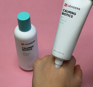 리더스코스메틱 리더스 카밍 바이오틱스 #1등 진정 기획세트 [에센스 워터150ml + 크림 마스크80ml] — 5점을 준 리뷰어가 2022년 9월 올린 사용 사진