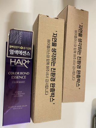 헤어플러스 컬러본드 샴푸300+트리트먼트300+에센스95 — 4점을 준 리뷰어가 2021년 3월 올린 사용 사진