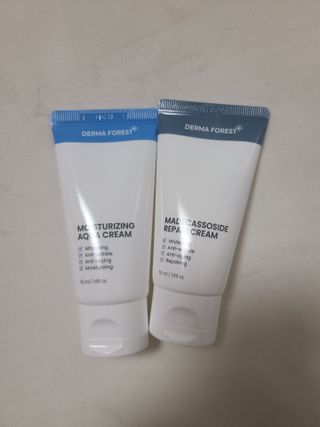 더마포레스트 마데카소사이드 리페어 크림,  모이스처라이징 아쿠아크림 — 5점을 준 리뷰어가 2021년 8월 올린 사용 사진