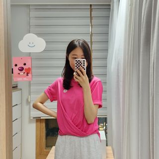 더그린랩 WOMEN TWIST MODAL SHORT SLEEVE — 5점을 준 리뷰어가 2023년 6월 올린 사용 사진