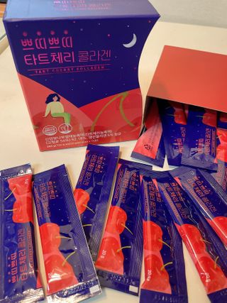 서울약사신협_쁘띠쁘띠타트체리콜라겐_20g x 14포 — 4점을 준 리뷰어가 2020년 12월 올린 사용 사진