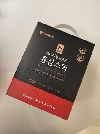 [푸름웰니스] 프리미엄 6년근 홍삼스틱 3mg x 100포 — 5점을 준 리뷰어가 2022년 3월 올린 사용 사진