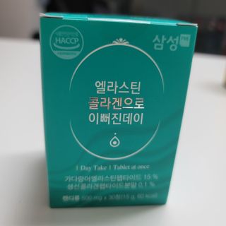 체인미 엘라스틴 콜라겐으로 이뻐진데이 500mg x 30정 — 5점을 준 리뷰어가 2021년 12월 올린 사용 사진