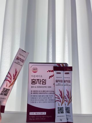 하루 1포로 콜레스테롤, 유산균, 고역가 소화효소까지 한번에 섭취! 다온바이오 홍자임 1개월분(30포) — 5점을 준 리뷰어가 2022년 12월 올린 사용 사진