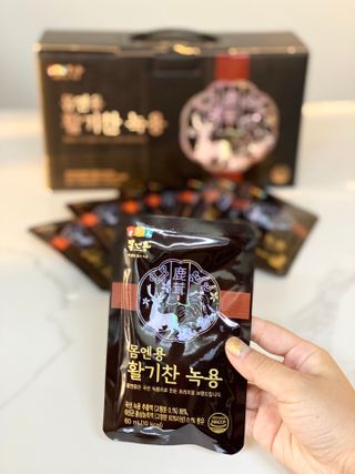 [몸엔용] 몸엔용 판매 1위 녹용 가성비 갑, 활기찬녹용 30포 — 5점을 준 리뷰어가 2021년 10월 올린 사용 사진