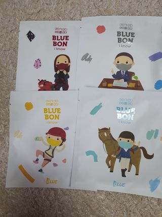 [블루 본 아이노우] 유아용 컬러마스크 40 PCS SET 2중 택 1 — 5점을 준 리뷰어가 2021년 5월 올린 사용 사진