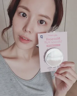 젤리팜 마이크로셀 실리콘퍼프 피치,오렌지 — 5점을 준 리뷰어가 2021년 11월 올린 사용 사진