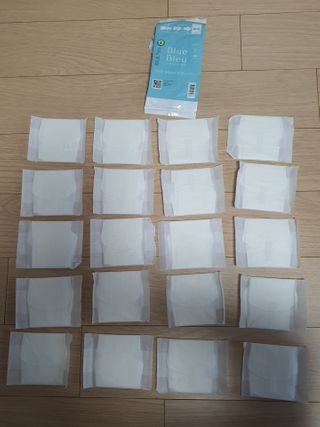 블루블루 유기농 순면 커버 생리대 — 5점을 준 리뷰어가 2021년 2월 올린 사용 사진