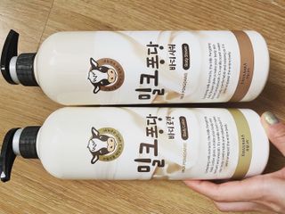 [과일나라] 대용량 밀크퐁당 바디로션+바디워시 2종 — 5점을 준 리뷰어가 2021년 10월 올린 사용 사진