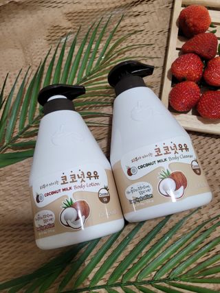 [과일나라] 피부가 마시는 코코넛우유 바디클렌저&바디로션 — 5점을 준 리뷰어가 2022년 3월 올린 사용 사진