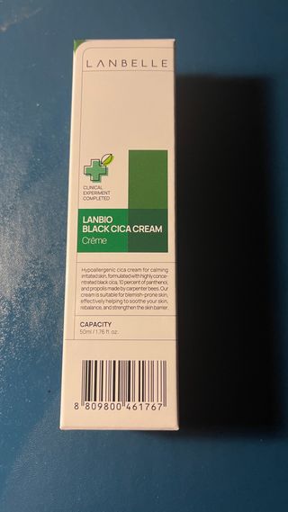 랑벨 랑바이오 블랙 시카 크림 50ml(블랙비 프로폴리스, 시카 4종, 판테놀 10 함유) — 5점을 준 리뷰어가 2022년 6월 올린 사용 사진