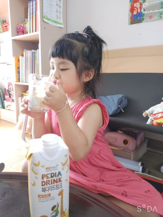 메디웰 페디아드링크 미니 바나나맛 — 5점을 준 리뷰어가 2021년 7월 올린 사용 사진