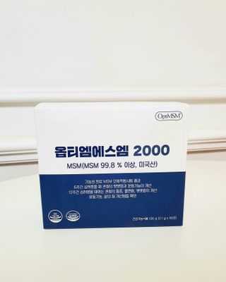 바른비타민 옵티엠에스엠2000 1박스 60포 관절 연골 복합건강기능식품 — 5점을 준 리뷰어가 2021년 6월 올린 사용 사진