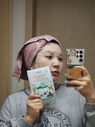 세뚜아(Cettua) 나우[세뚜아] 포어 클리어링 마스크 Cettua Pore Clearing facial mask 4매 — 5점을 준 리뷰어가 2024년 2월 올린 사용 사진