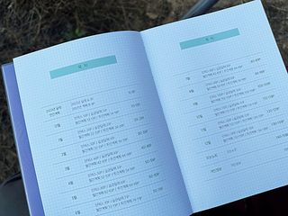 리훈 2023년 아이라이크 모눈 다이어리 미니달력 세트 — 5점을 준 리뷰어가 2022년 11월 올린 사용 사진